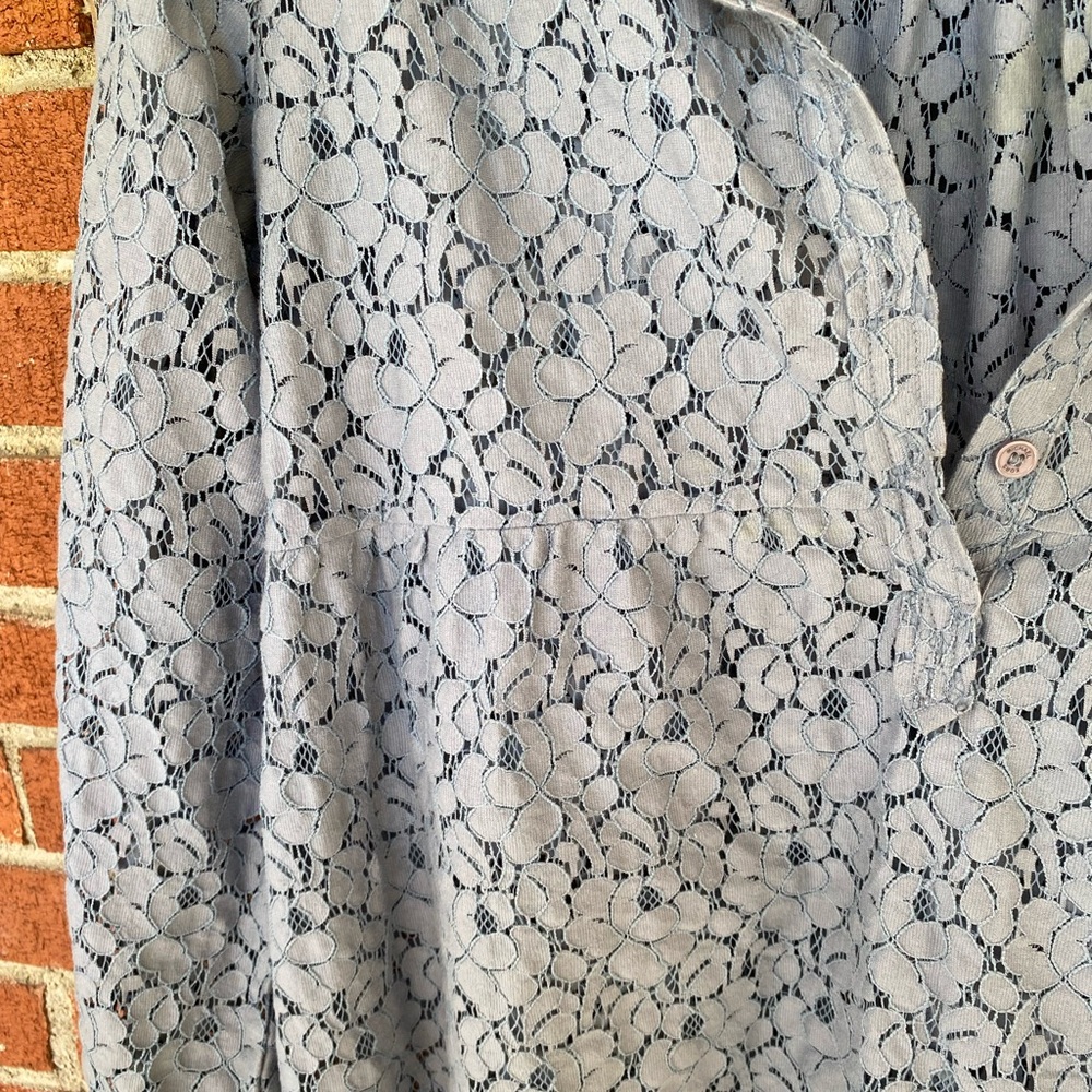 Elegant Lace Women's Top in Blue Michael Kors - Picture 4 of 6